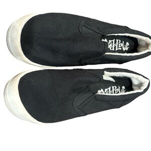Kids Black Slip-On Shoes